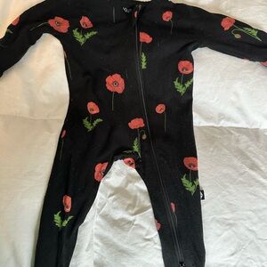 KYTE Baby Floral Black One Piece